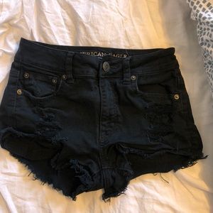 American Eagle Outfitters Black Jean Shorts 0